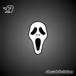 Scream Mask Sticker